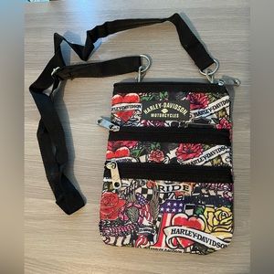 Harley Davidson, OS, X Body Purse Tattoo Print, New Without Tags